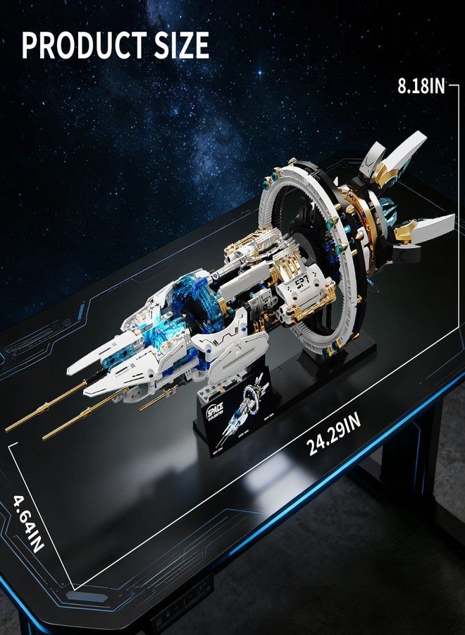 BNG Spaceship Building Set for Adults, Space Building Blocks, Space Station Block Kit, Home or Office Decor, Spaceship Toy Creative Gift for Teens Boys 8-14 - Image 2